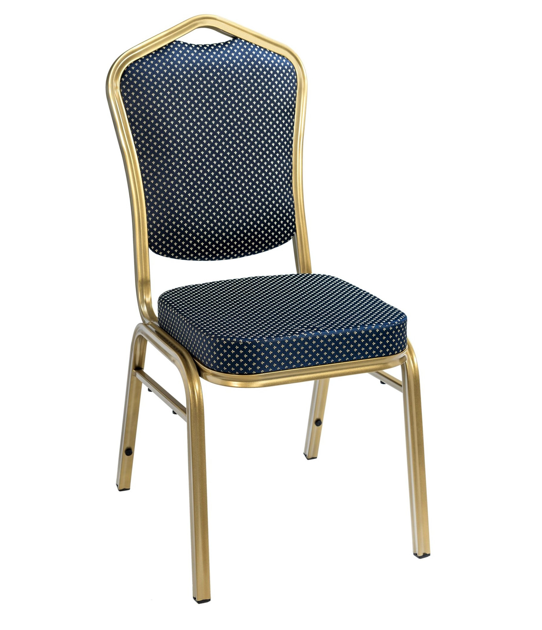 Банкетный стул Квадро 20 мм золотой, синяя корона