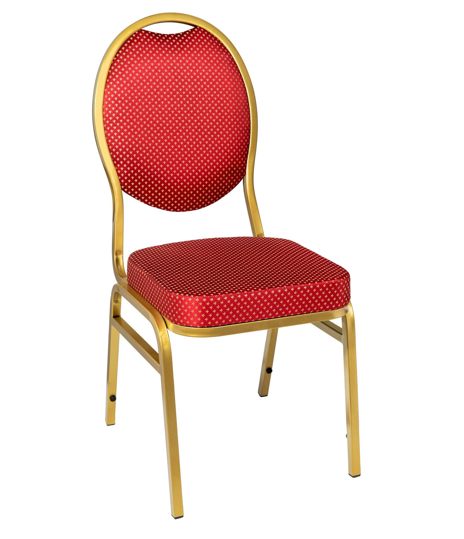 Банкетный стул Квин 20мм золотой, красная корона