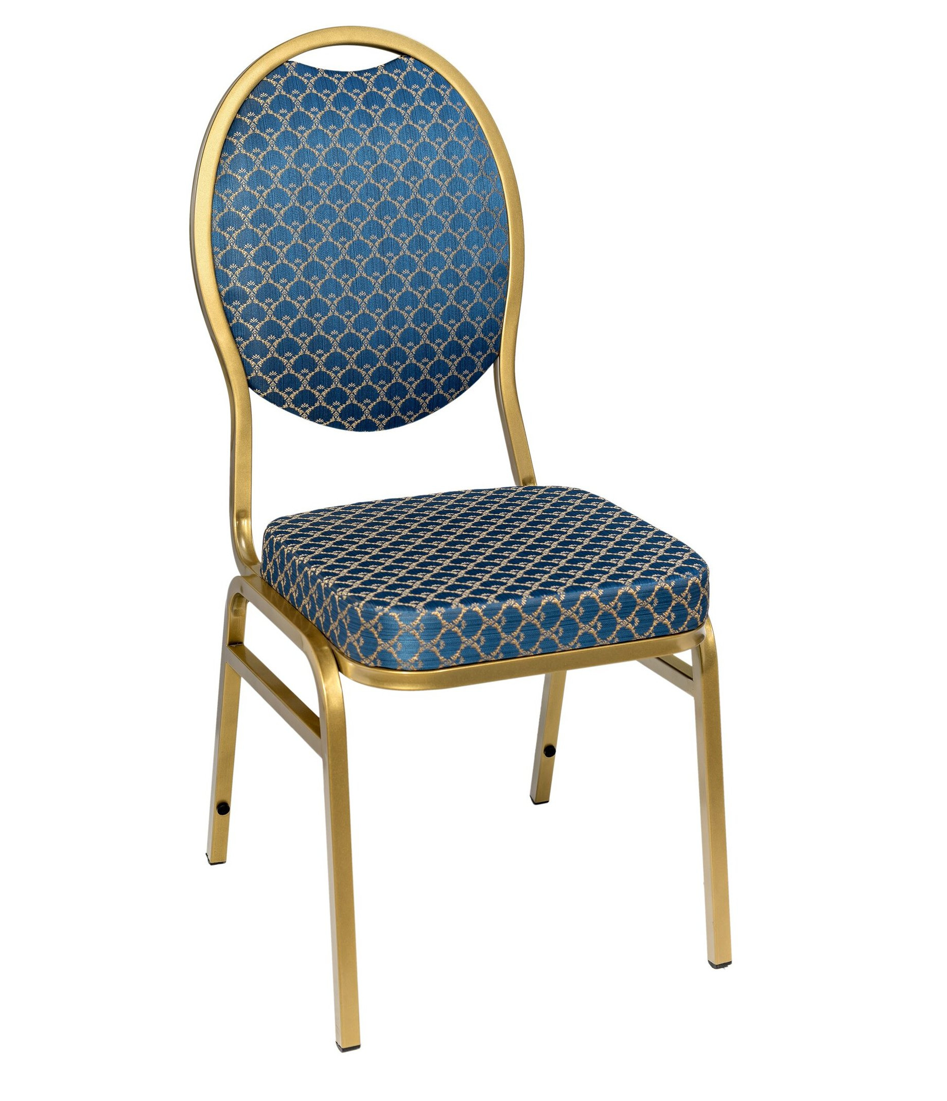 Банкетный стул Квин 20мм золотой, синий арш