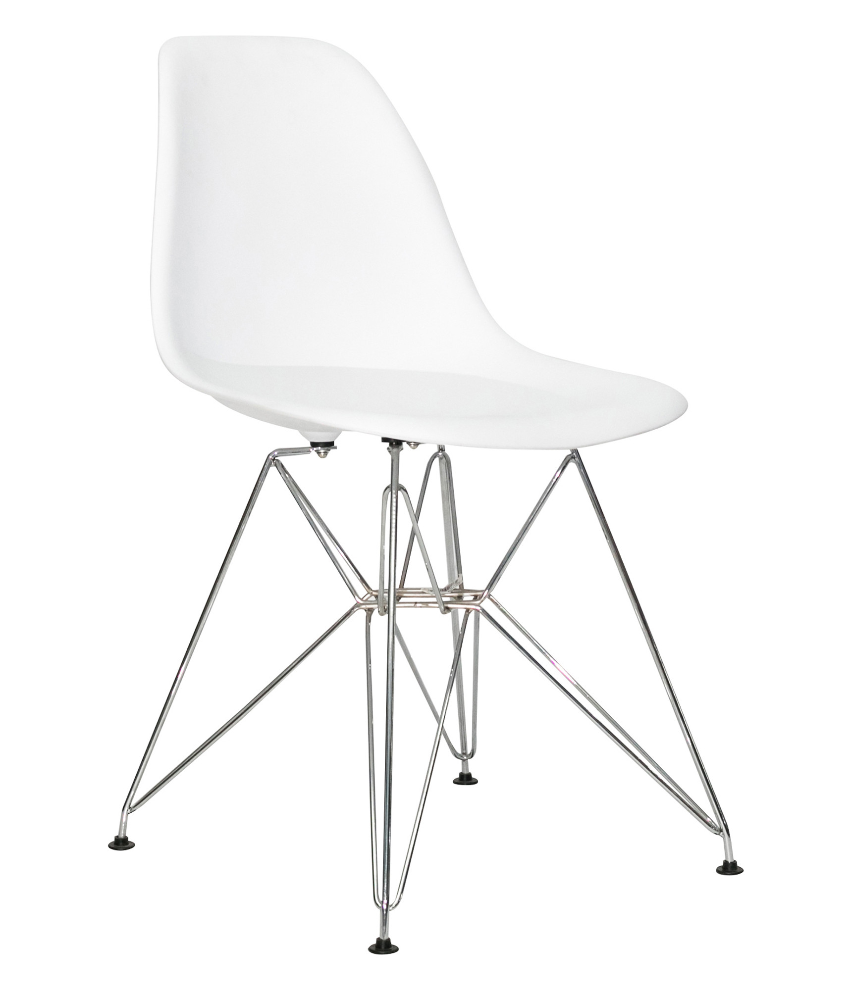 Стул-кресло Eames DSR белый, каркас металлический