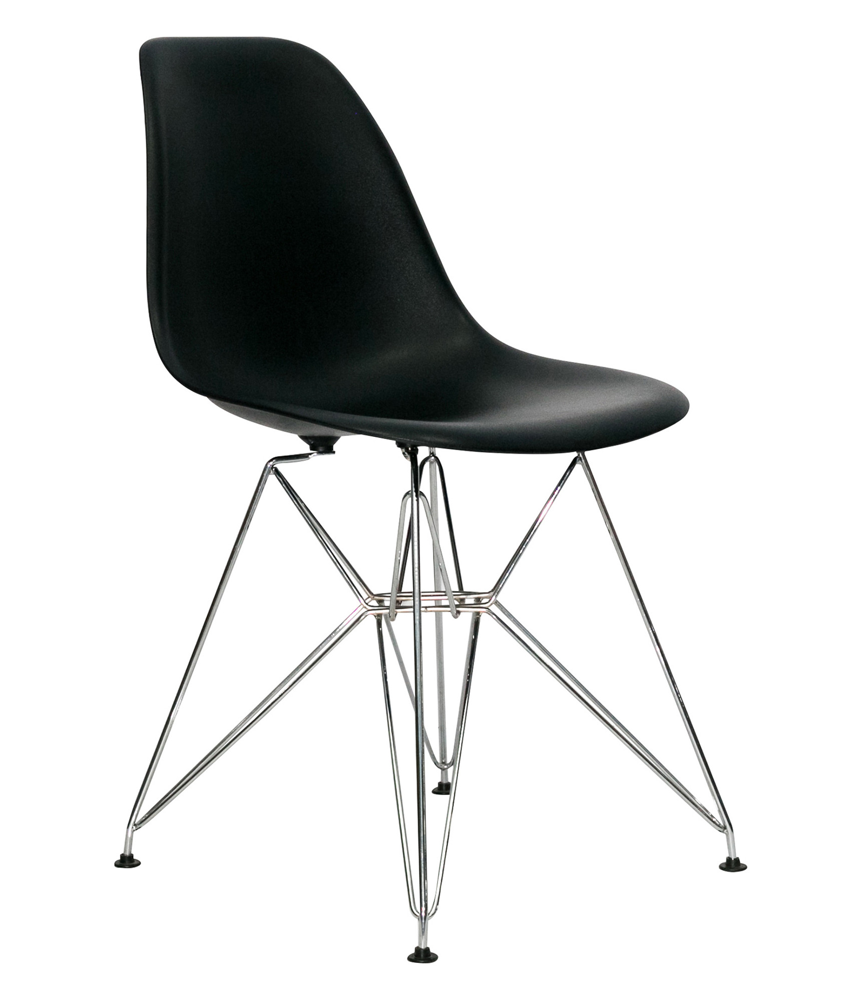 Стул-кресло Eames DSR черный, каркас металлический