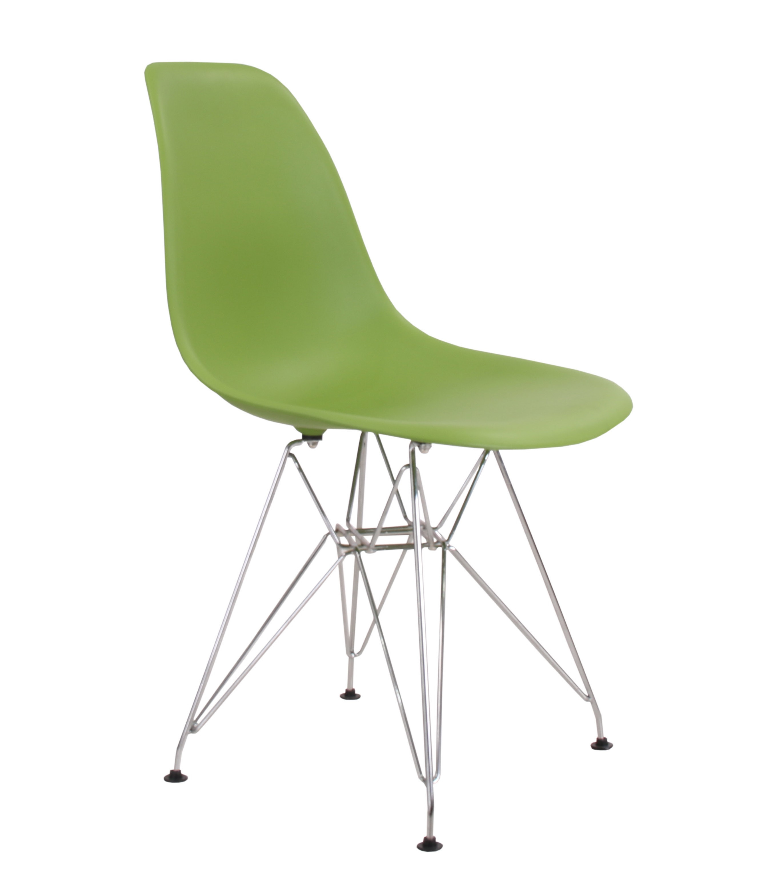 Стул-кресло Eames DSR зеленый, каркас металлический