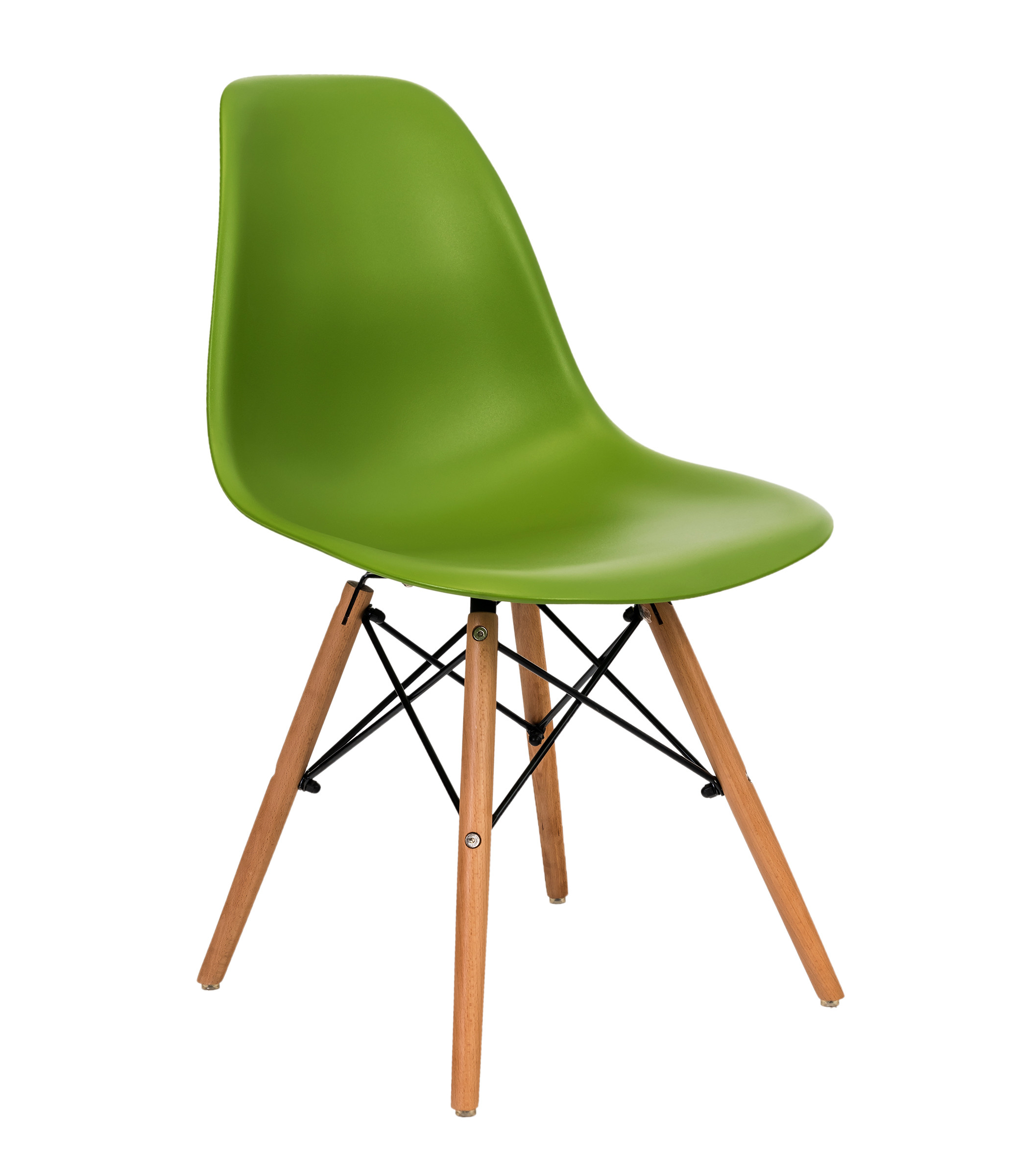 Стул-кресло Eames DSW зеленый, ножки дерево