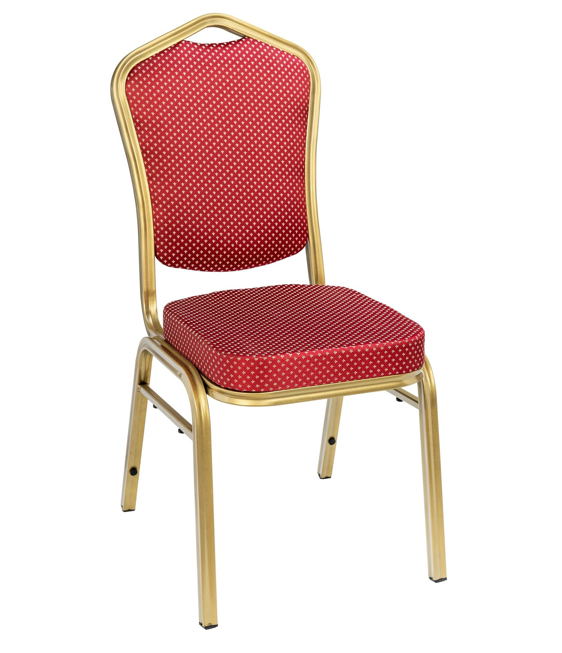 Банкетный стул Квадро 20 мм золотой, красная корона
