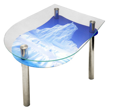 Стеклянный стол из триплекса Бостон 3
