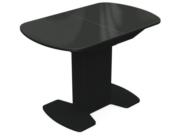 Обеденный стол Корсика черное стекло/черное лдсп