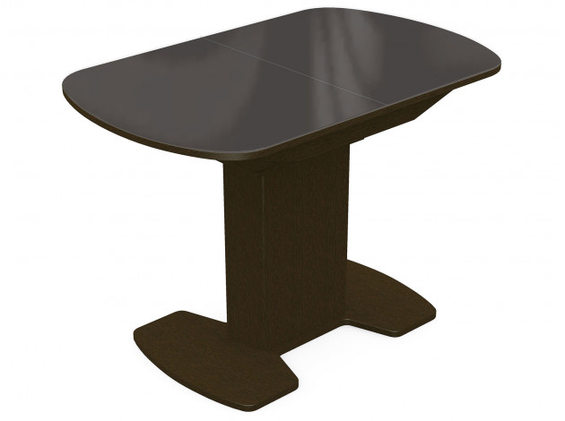 Обеденный стол Корсика коричневое стекло/венге лдсп